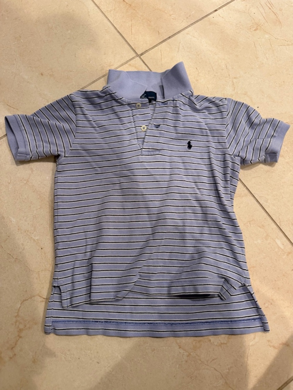 Ralph Lauren Boy's Light Blue Striped Polo Shirt